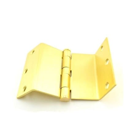Best Hinges 4in Steel Full Mortise Standard Weight Swing Clear Hinge for Square Edge Doors # 055152 Satin Brass F24844